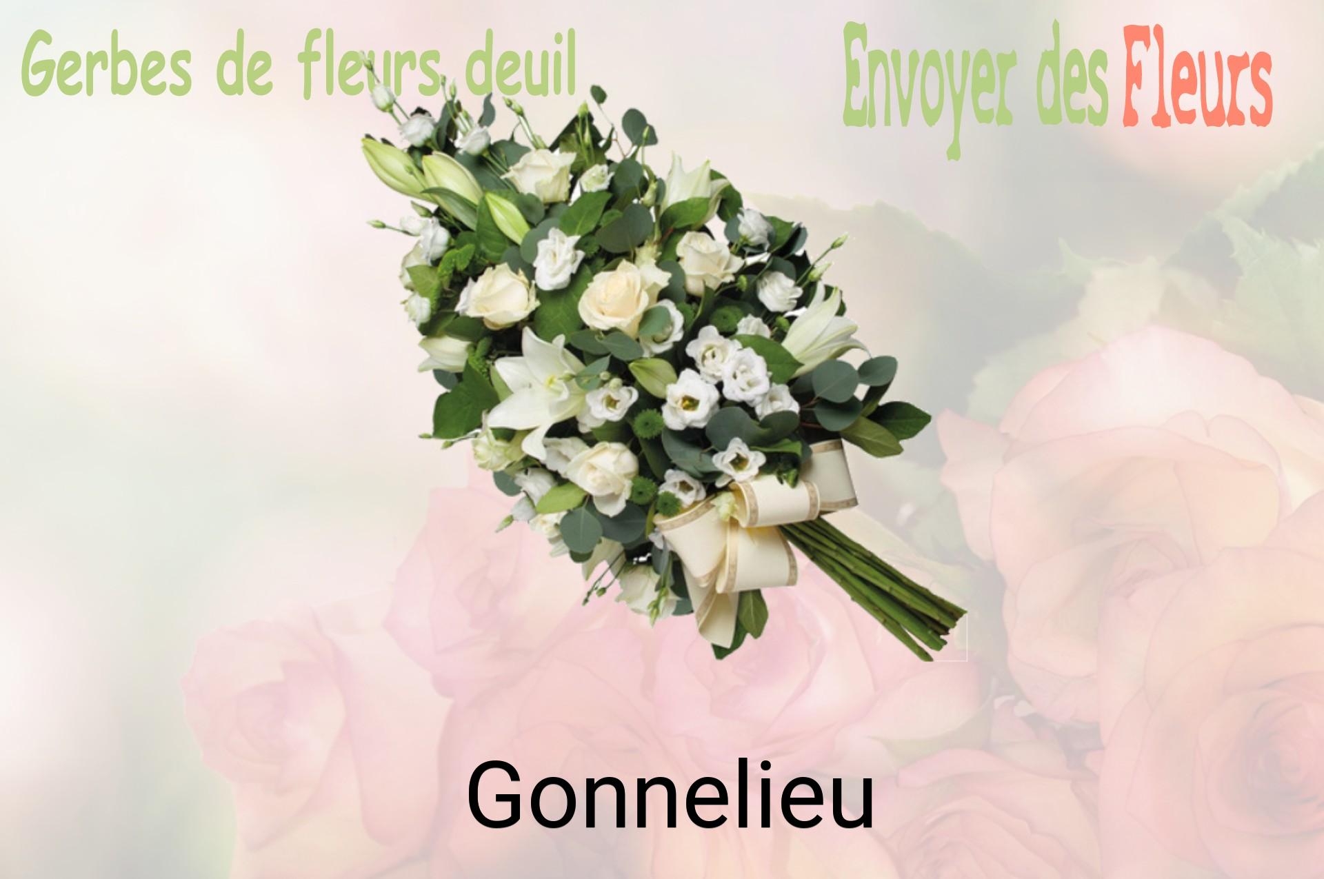 Gerbe de fleurs de deuil livrée à Gonnelieu